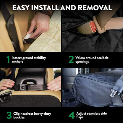 Plush Paws Products Premium Rear Car Seat Protector w/Hammock