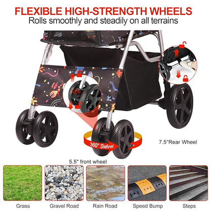 Pet Stroller 4 Wheel,