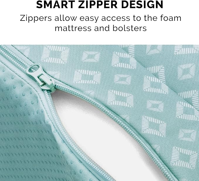 Furhaven Cozy Memory Foam Dog Bed for Large/Medium Dogs w/ Removable Bolsters & Washable Cover 55 lbs