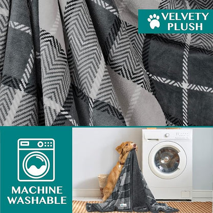 PetAmi Dog Blanket for Medium Large Dogs 40x60 Plaid