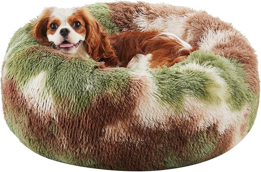 Calming Dog Bed for Medium Large Dogs 31", Green