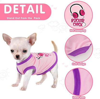 Elevate Your Pet's Seasonal Style: 8PCS of Playful and Airy Dog Shirts with Hilarious Prints