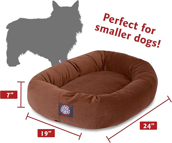 Majestic Pet Dog Bed 24x19x7in, Rust 300/600 Denier