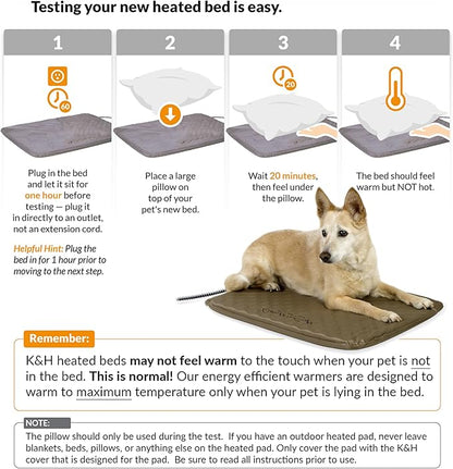 K&H Pet Products Lectro-Soft Outdoor Heated Dog and Cat Bed 19 X 24 Inches