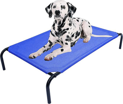 PHYEX Heavy Duty Steel-Framed Portable Elevated Pet Bed 43.5" L 25.5" W 7.8" H(M,