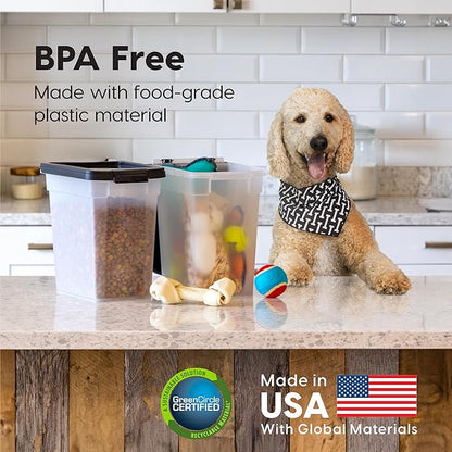 IRIS USA Airtight Dog Food Storage Container 10 lbs 2 Pack,