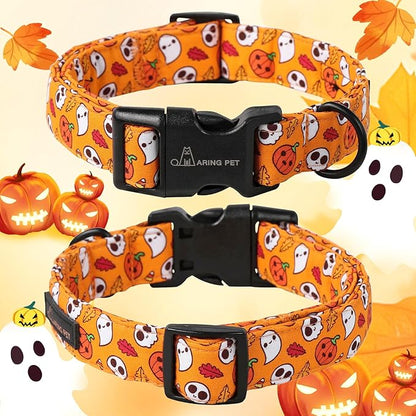 ARING PET Halloween Dog Collar-Cotton Cute Pumpkin Dog Collar