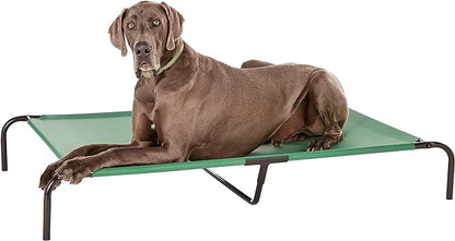 Amazon Basics Cooling Elevated Dog Bed with Metal Frame 60 x 37 x 9 Inch,