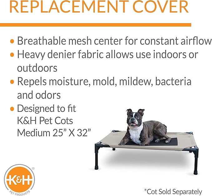 K&H Pet Products Elevated Cooling Outdoor Dog Bed 32 X 25 Inches