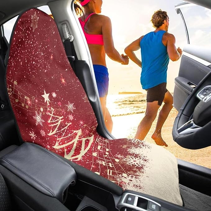 Yewattles Summer Christmas Tree Beach Waterproof Automotive Seat