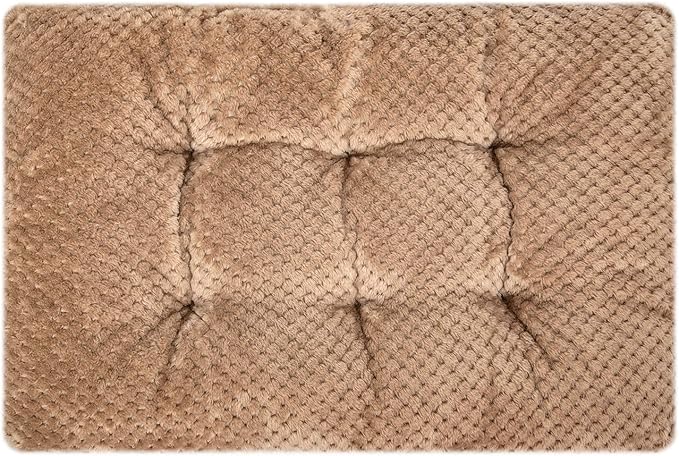 WONDER MIRACLE Fuzzy Deluxe Pet Beds (15" x 23", S-Mocha)