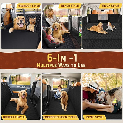 Gimars Extra Large Space Dog Car Seat Cover for Back Seat 600D Oxford