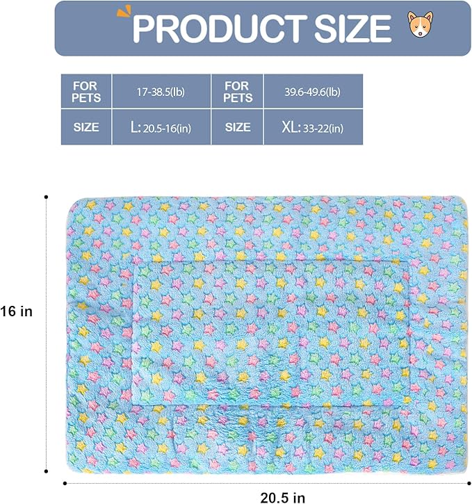 Soft Flannel Thickened Pet Soft Fleece Pad Pet (20.5 * 16in Medium)