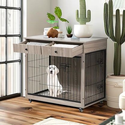 NicBex Dog Crate Furniture 31.7" L