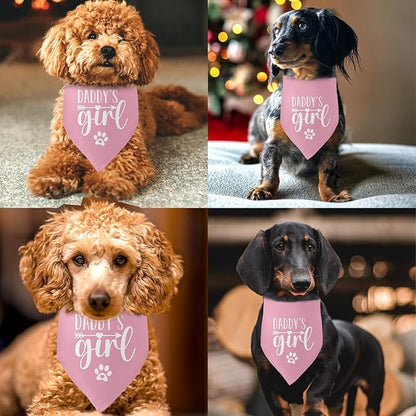 Daddy's Girl Dog Bandana Funny Cute Pink Dog
