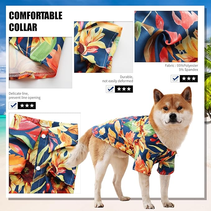 Dog Shirt Hawaiian