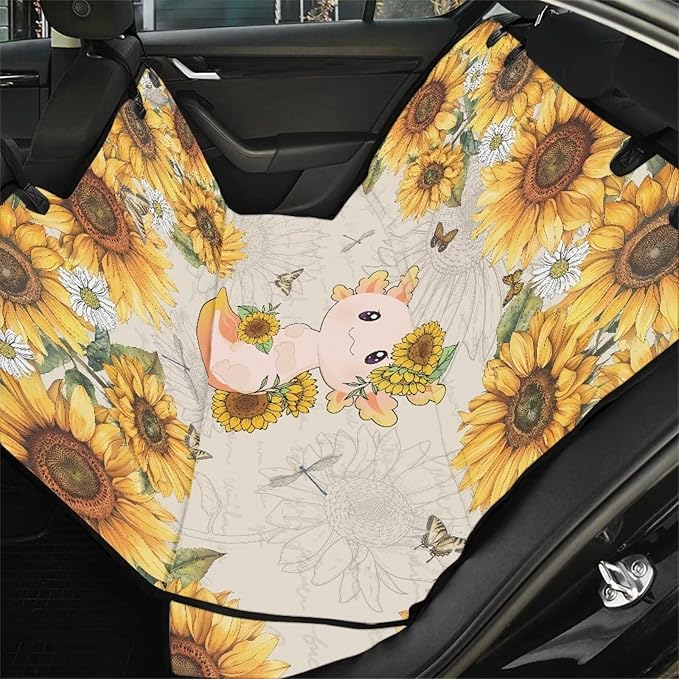 AFPANQZ Sunflower Azolotl Dog Cat Seat Cover
