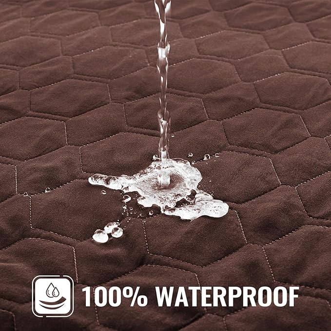 nanbowang Waterproof Dog Bed Covers Replacement Washable Pet Hair Easy to Remove 22x35 Brown