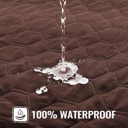nanbowang Waterproof Dog Bed Covers Replacement Washable Pet Hair Easy to Remove 22x35 Brown