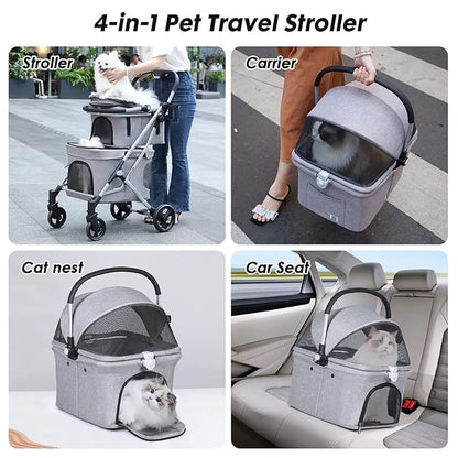 T1 Double Pet Stroller for 2 Small Dogs