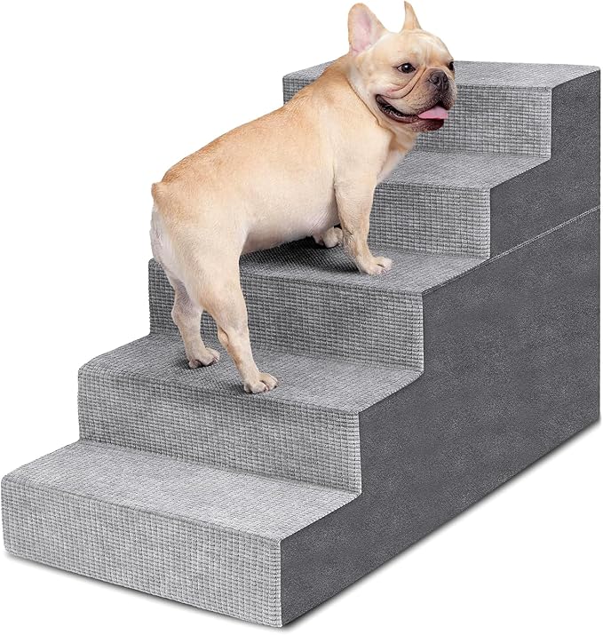 Heeyoo Dog Stairs for Small Dogs 5-Step Dog 23" High