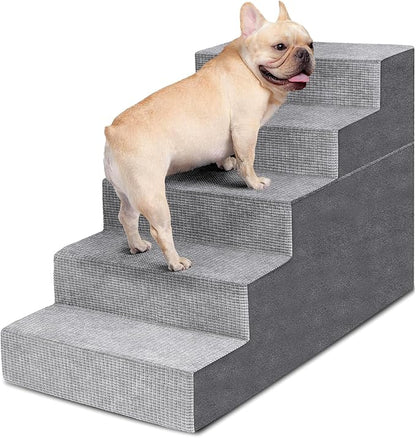 Heeyoo Dog Stairs for Small Dogs 5-Step Dog 23" High