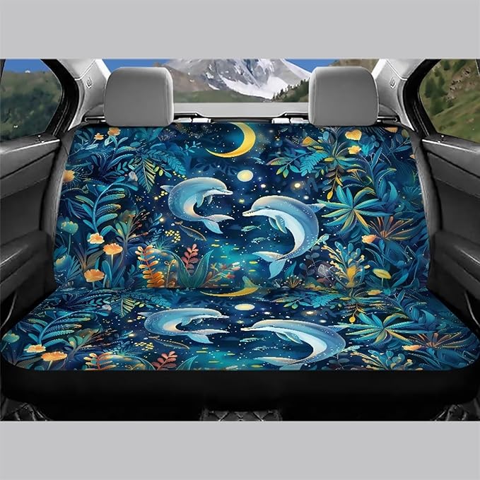 AFPANQZ Moon Dolphin Holiday Starfish Car Seat Cover