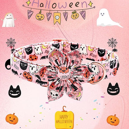 Elegant little tail Dog Collar with Flower