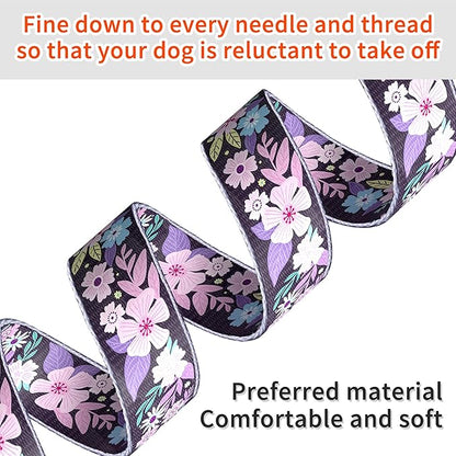 Cute Floral Dog Collar for Small Medium Large Dogs