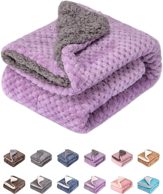 Fuzzy Dog Blanket or Cat Blanket or Pet Blanket (32" x 40"), DG-Lavender)