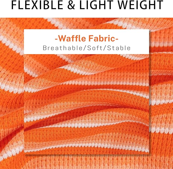 KYEESE 2Pack Waffle Dog Shirts for Small Dogs Stretchy Dog T-Shirts Lightweight Dog Tank Top Sleeveless Striped Dog Shirt Vest Breathable Cat Shirt