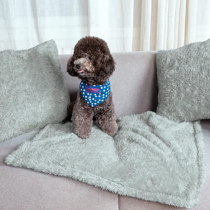 MACEVIA Fluffy Fleece Dog Blankets (24x29 Inch,