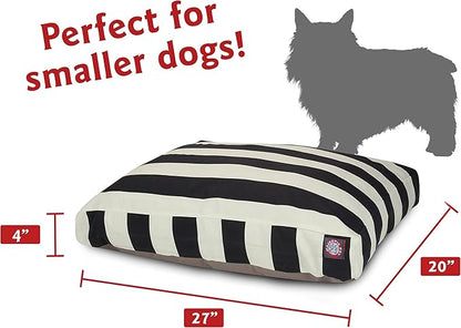 Majestic Pet Rectangle Small Dog Bed Washable – Non Slip Comfy Pet Bed – Dog Crate Bed with Removable Washable Cover – Dog Kennel Bed for Sleeping 27x20x4 Inch