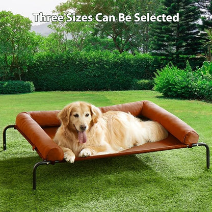 RRPETHOME Large Elevated Cooling Dog Bed 36x26x8 inches, 75 lbs