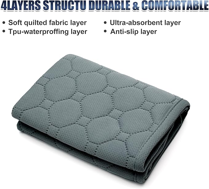 X AUTOHAUX Dog Seat Cover Reuse Car Seat 50x35cm Grayblue