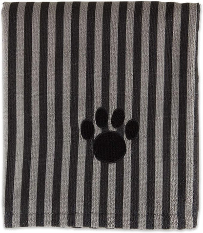 Bone Dry Pet Grooming Towel Collection Absorbent Microfiber X-Large 41x23.5", Striped