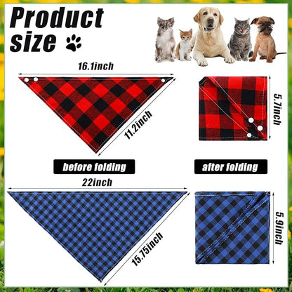 Christmas Dog Bandanas 6 Pieces Style,22 Inch)