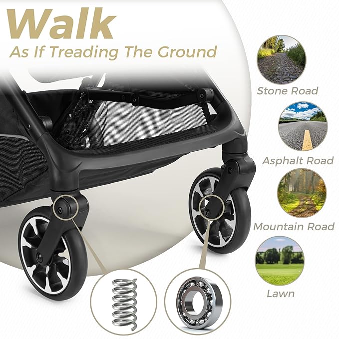 Folding Dog Stroller 4 Wheels 180 °