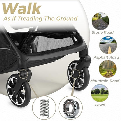 Folding Dog Stroller 4 Wheels 180 °