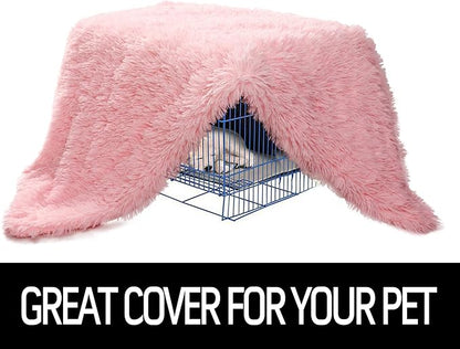 LOCHAS Luxury Fluffy Dog Blanket 40''x60'' Pink