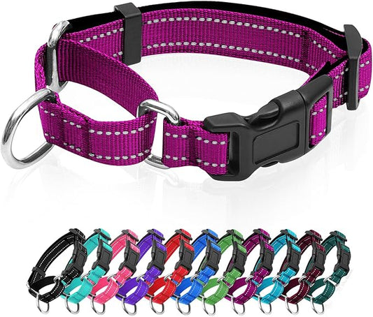 Reflective Martingale Dog Collars. Dog Collar with Quick