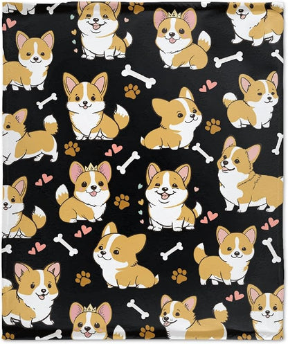 Corgi Dog Blanket Dog Blanket Gifts Super Soft Corgi Blanket for Dog 120"x90" for