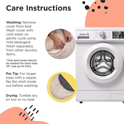 Best Friends by Sheri The Original Calming Donut Cat and Dog Bed in Lux Fur Oyster 45"