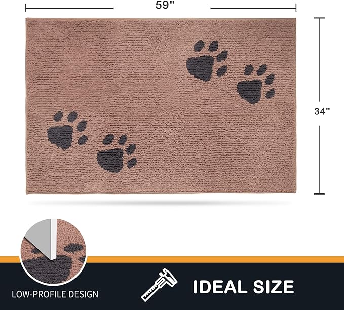 PURRUGS Dirt Trapper Door Mat 34" x 59"