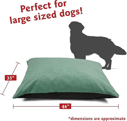 Majestic Pet Rectangle Large Dog Bed Washable – Non Slip Comfy Pet Bed – Dog Crate Bed Super Value Pillow Dog Bed – Dog Kennel Bed for Sleeping 46 x 35 Inch