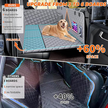 XL Dog Car Back Seat Cover for Trucks 6 Foldable F150 RAM 1500, Silverado,