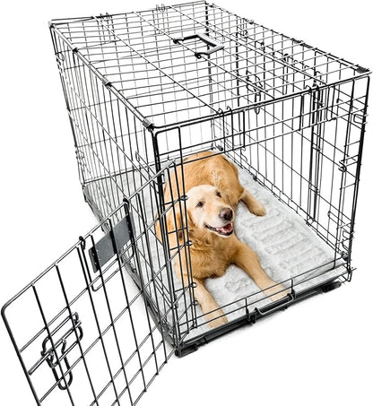 Moonsea Soft Plush Dog Bed Crate Mat 48" X 30", Anti-Slip 3 Layers