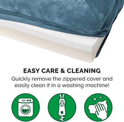 Furhaven Memory Foam Dog Bed for Large Dogs w/ Removable Bolsters & Washable Cover 95 lbs