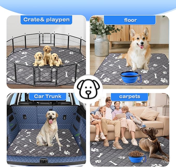 Washable Pee Pads for Dogs 4-Pack,18"x24" Super