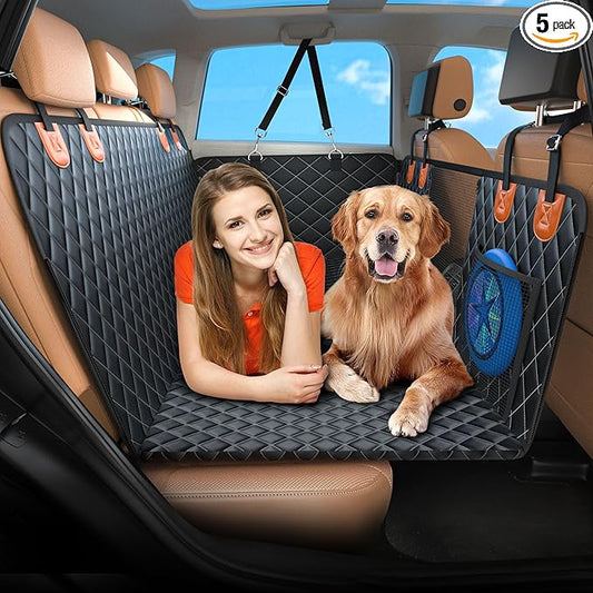 Dog Car Seat Cover for Back Seat 400lb,600D Heavy
